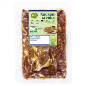 Bio-Schweine Nackensteaks 330 g, Kräuter