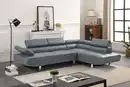 Bild 1 von Ecksofa mit verstellbaren Kopf- und Arm-Funktionen - Grau