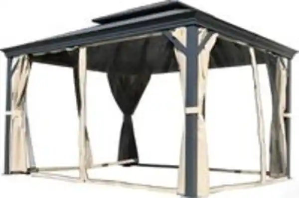 Bild 3 von Pavillon "Sofia" aus Aluminium & Stahl ca. 365 x 300 x 282 cm - Schwarz