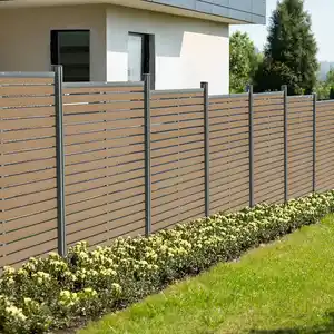 HOME DELUXE  WPC Sichtschutzzaun ALIRA Teak - 2 x Element + 3 x Pfosten