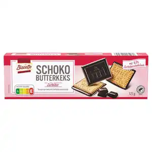 BISCOTTO Schoko Butterkeks 125 g, Zartbitter