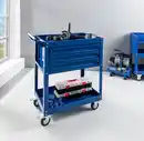 Bild 1 von Werkzeugrollwagen mit 2 Ablagen & 3 Schubladen 78x 45x 92 cm blau