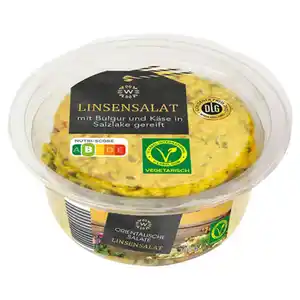WONNEMEYER Orientalischer Salat 200 g, Linse-Bulgur