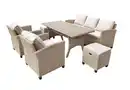 Bild 1 von 15tlg. Ecklounge Dining-Lounge "Prato II" beige