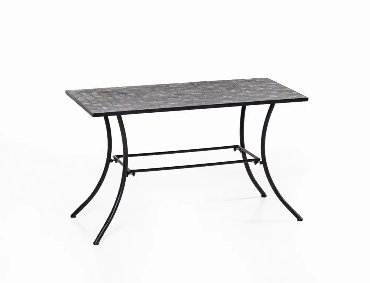 Bild 1 von Gartentisch Mosaik GISMO, ca. 120 x 60 x 75 cm - Schwarz