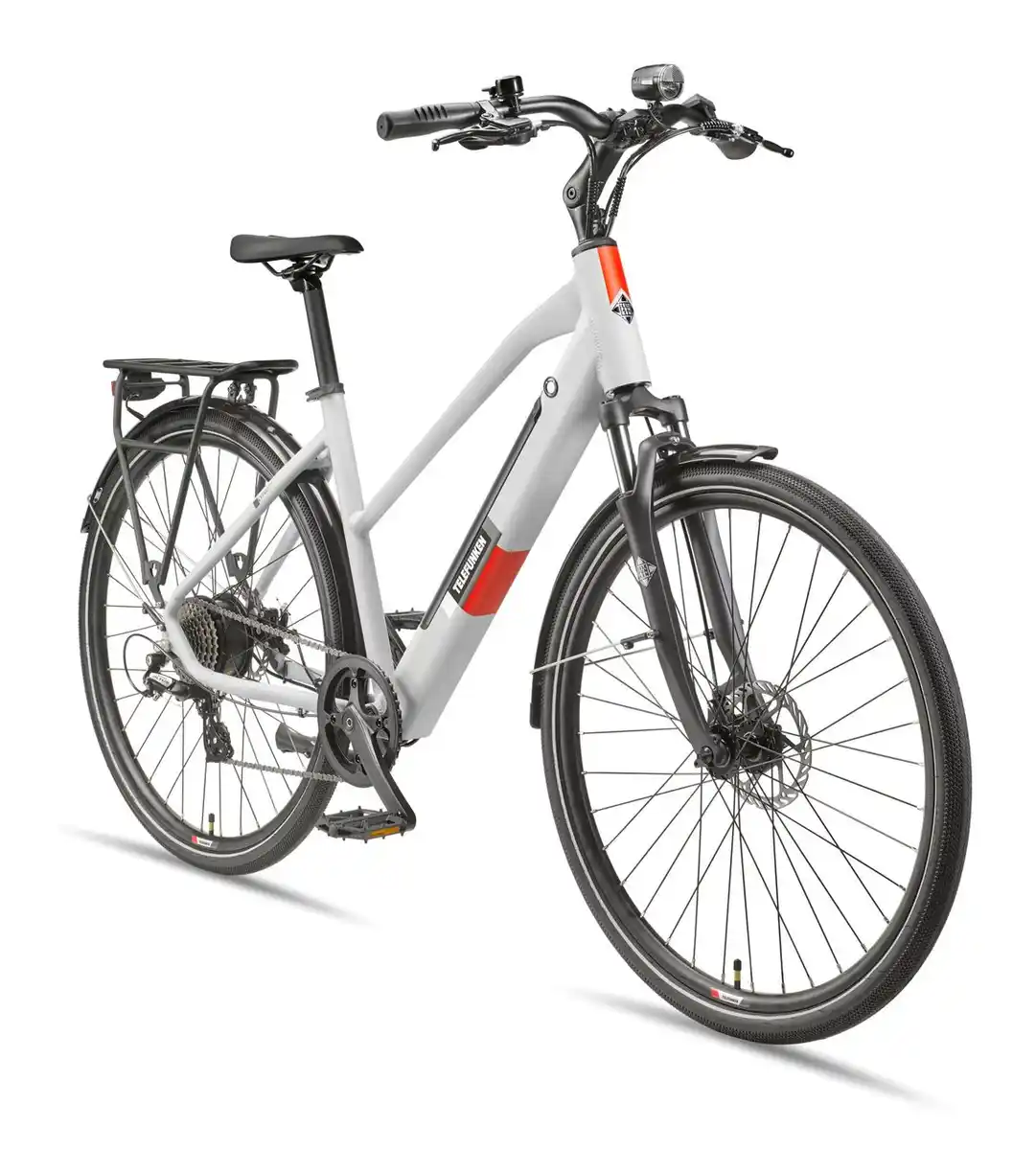 Bild 1 von Telefunken Damen Trekking E-Bike XT490 mit 8-Gang Shimano Kettenschaltung, Kreide