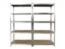 Bild 2 von Schwerlastregal 2er Set mit 2 Lochplatten Sets, je Ablage 175kg belastbar, 180 x 180 x 40 cm
