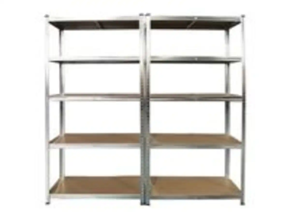 Bild 2 von Schwerlastregal 2er Set mit 2 Lochplatten Sets, je Ablage 175kg belastbar, 180 x 180 x 40 cm
