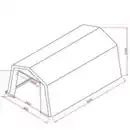 Bild 3 von Folien Autogarage Zeltgarage ca. 305 x 610 x 240 cm - Grau