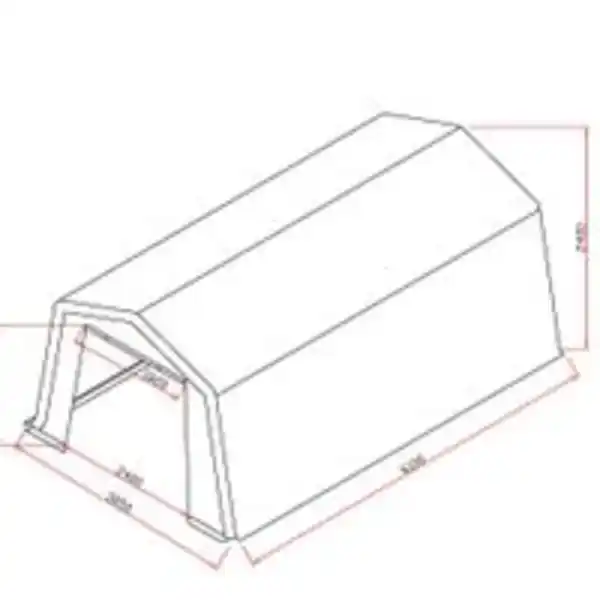 Bild 3 von Folien Autogarage Zeltgarage ca. 305 x 610 x 240 cm - Grau
