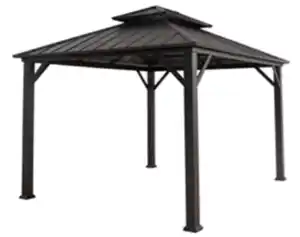 Pavillon „Sofia“ aus Stahl, ca. 365 x 298 x 275 cm - Schwarz