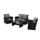 Bild 1 von MeXo Gartenmöbelset »9193«, 4-teilig, Polyrattan/Textil/Metall