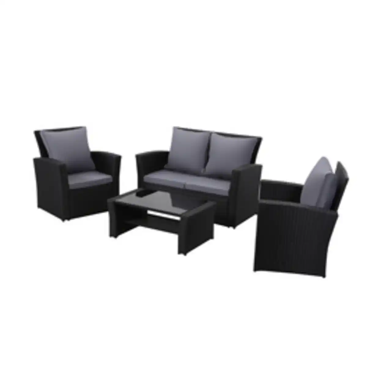 Bild 1 von MeXo Gartenmöbelset »9193«, 4-teilig, Polyrattan/Textil/Metall