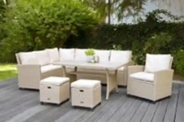 Bild 2 von 19tlg. Ecklounge Dining-Lounge "Prato" - Beige