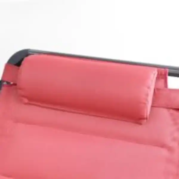 Bild 3 von Komfort-Sonnenliege inkl. Kissen gepolstert aus Aluminium, ca. 193 x 67 x 32 cm - Rot