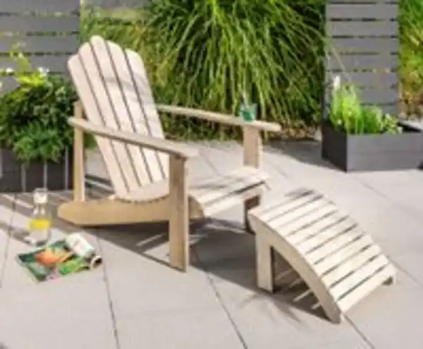 Bild 2 von Adirondack Gartensessel, ca. 95 x 68,5 x 94 cm – Natur