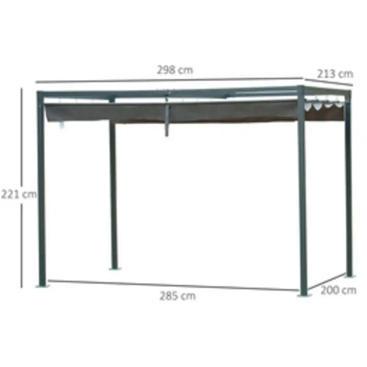 Bild 3 von Outsunny Pavillon, BxHxT: 298 x 222 x 213 cm