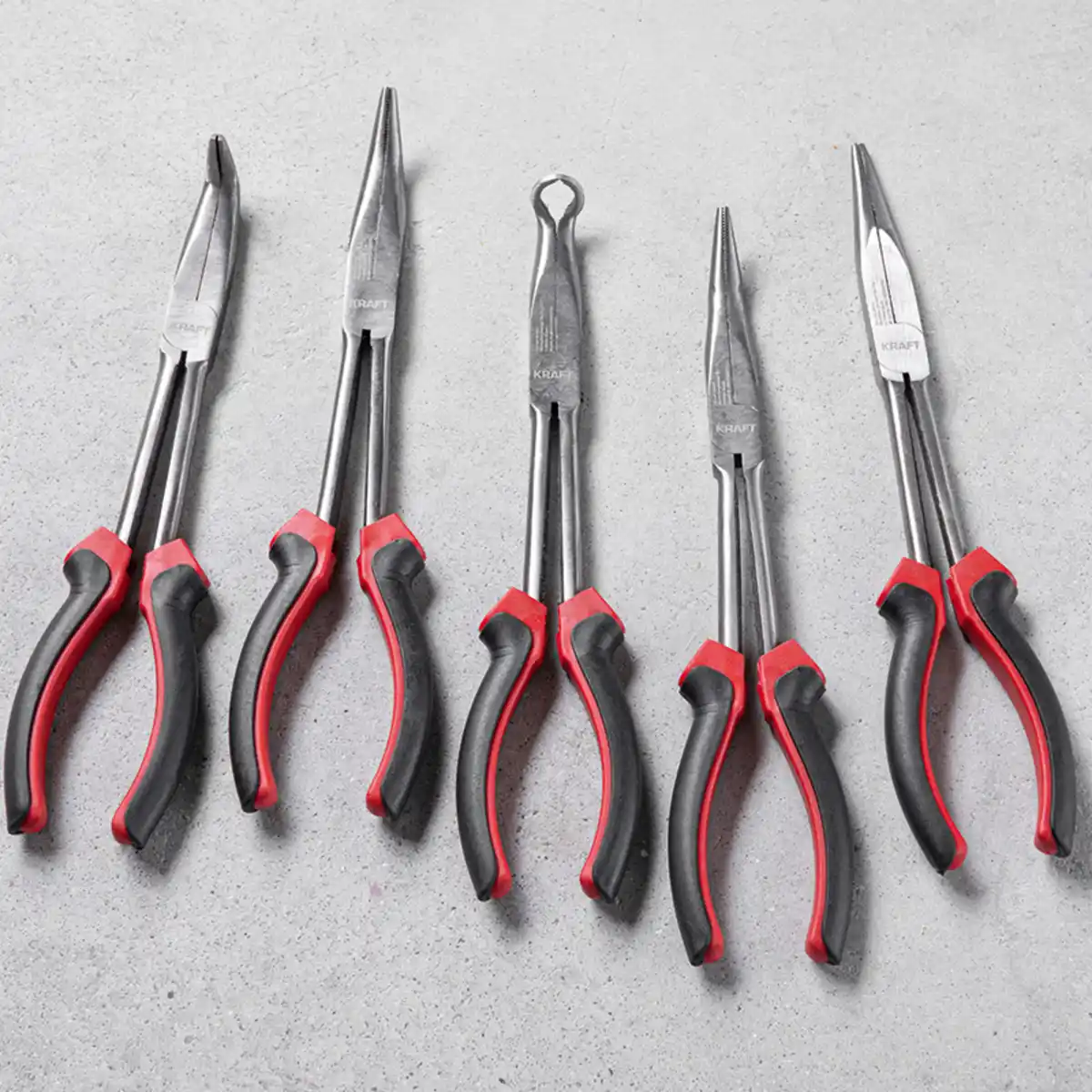 Bild 1 von Kraft Werkzeuge Langbeckzangen-Satz 5-tlg.