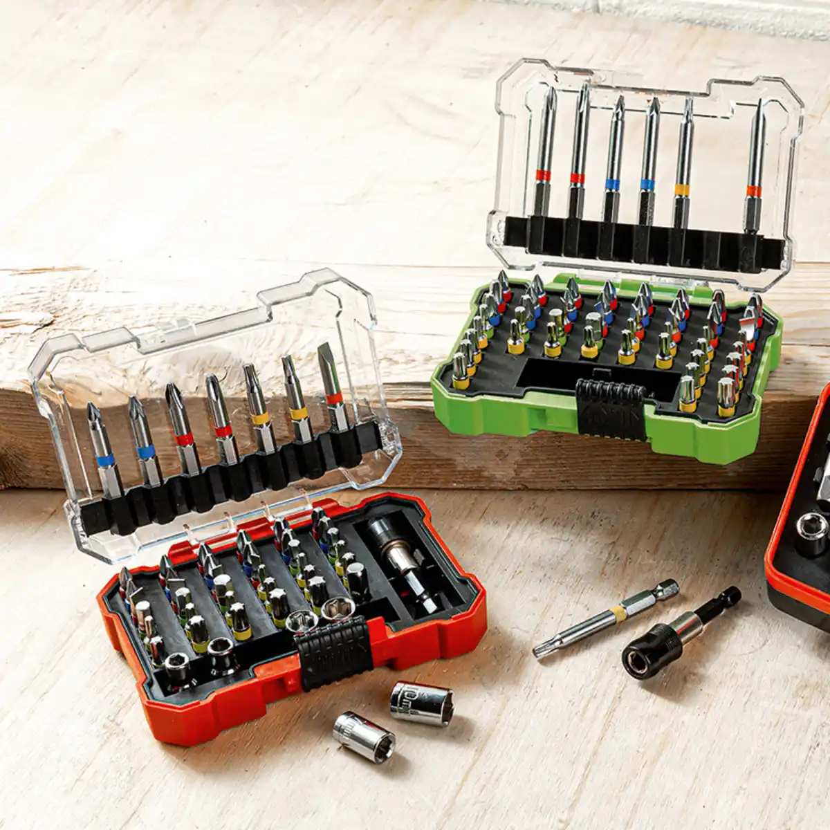 Bild 1 von Kraft Werkzeuge Bit-/ Stecknuss-Set 50-tlg. / 57-tlg.