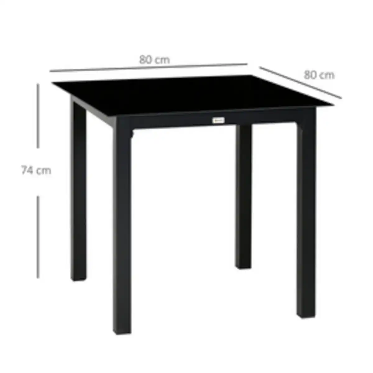 Bild 4 von Outsunny Gartentisch, LxBxH: 80 x 80 x 74 cm