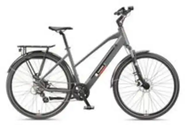 Bild 2 von Telefunken Damen Trekking E-Bike XT490 mit 8-Gang Shimano Kettenschaltung, Granitgrau