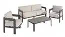 Bild 1 von 12 tlg. Gartenlounge mit Tisch 2 Sessel & 3-Sitzer Bank aus Aluminium RIAD M - Anthrazit