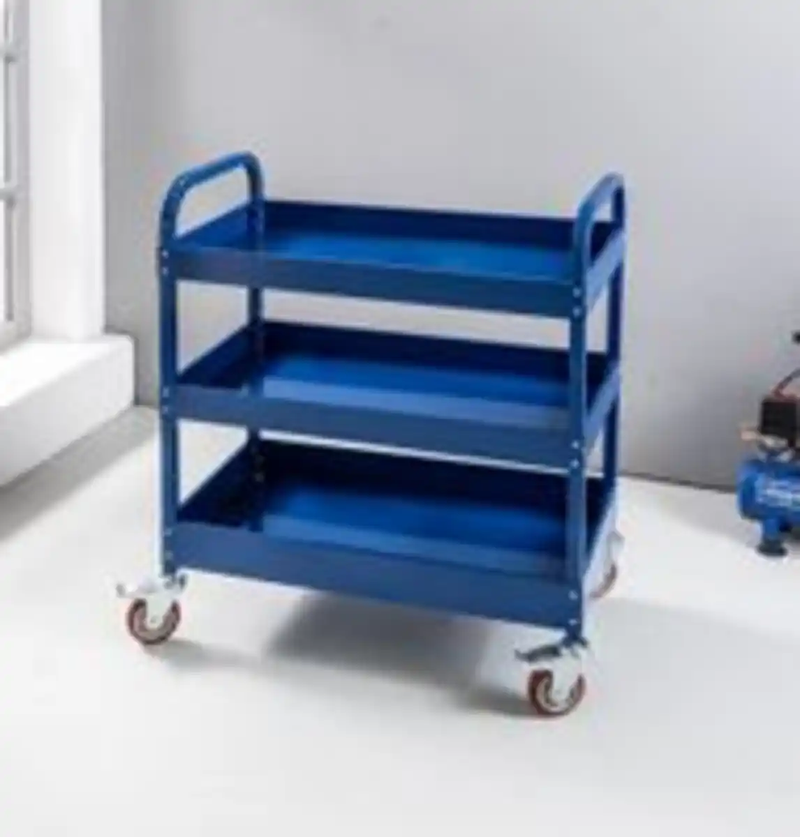Bild 3 von Werkzeugrollwagen mit 3 Ablagen 80x 41x 78 cm blau