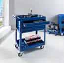 Bild 3 von Werkzeugrollwagen mit 2 Ablagen & 3 Schubladen 78x 45x 92 cm blau