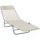 Bild 1 von Outsunny Gartenliege, Stahl, inkl. Auflagen, BxHxT: 182 x 24,5 x 56 cm