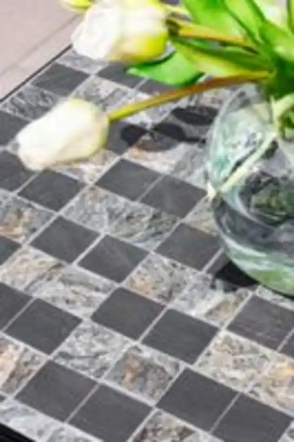 Bild 3 von Gartentisch Mosaik GISMO, ca. 120 x 60 x 75 cm - Schwarz