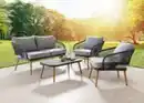 Bild 2 von 4tlg Outdoor Loungemöbel-Set Rope mit Polsterauflagen