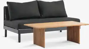 Lounge-Set LOFSDALEN natur + VOSS 2 Pers