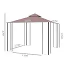 Bild 2 von Outsunny Pavillon, BxHxT: 300 x 265 x 300 cm