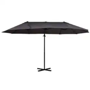 Outsunny Sonnenschirm, Höhe: 250 cm, dunkelgrau