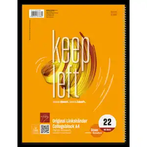 Collegeblock - Linkshänder - A4 - Lineatur 22