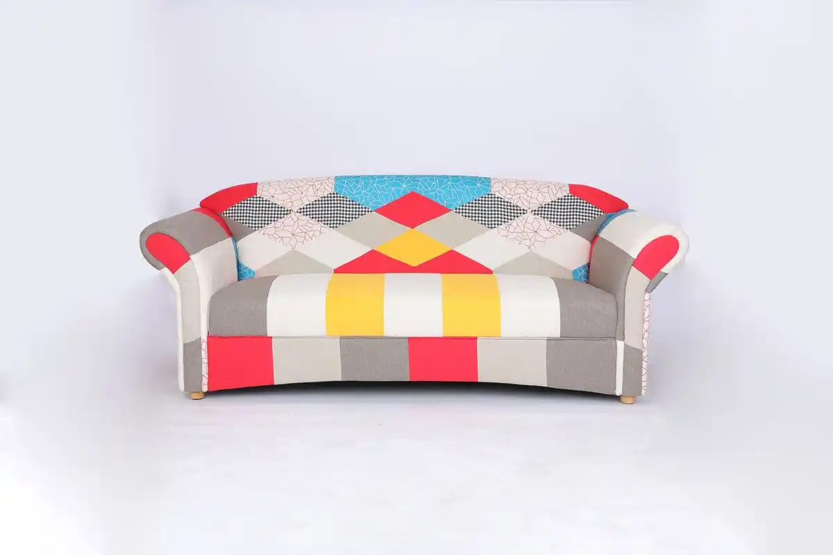 Bild 1 von 3-Sitzer Sofa Loretta, ca. 204 x 83 x 85 cm – Bunt