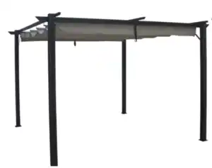 Pergola aus Aluminium ca. 295 x 295 x 225 cm - Schwarz