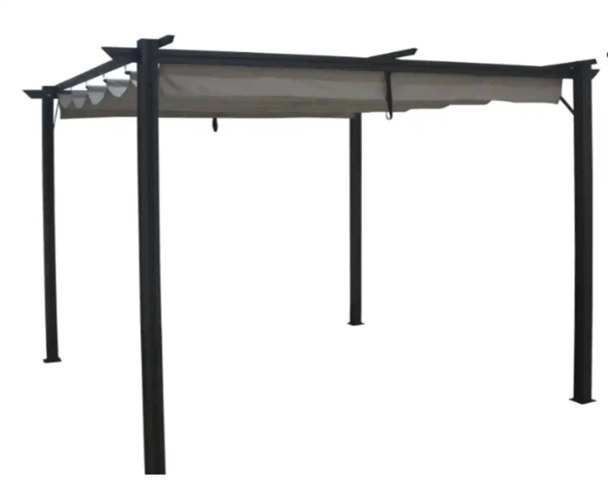 Bild 1 von Pergola aus Aluminium ca. 295 x 295 x 225 cm - Schwarz