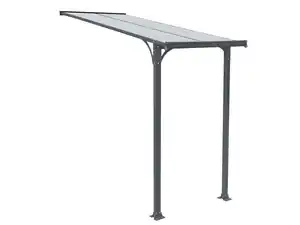 Haustür-Vordach ROBINSON S, mit Polycarbonatplatten ca.150 x 148 x 258 cm - Anthrazit