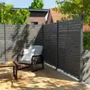 Bild 2 von HOME DELUXE  WPC Sichtschutzzaun ALIRA Dunkelgrau- 4 x Element + 6 x Pfosten