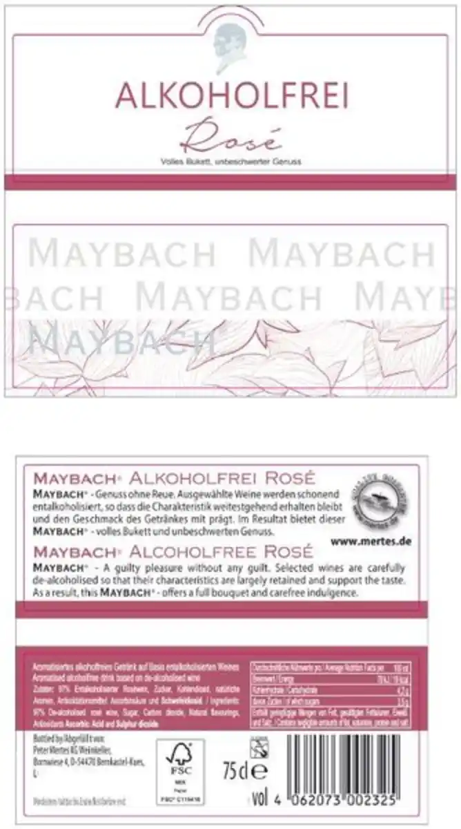 Bild 2 von alkoholfreier Roséwein - 6er Karton