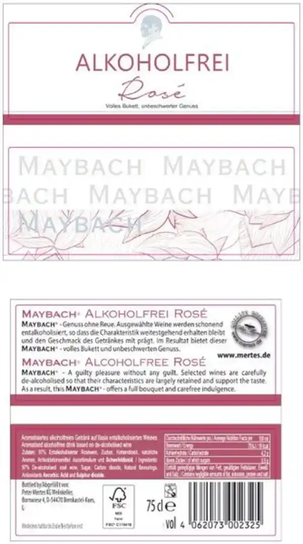 Bild 2 von alkoholfreier Roséwein - 6er Karton