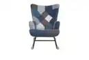 Bild 2 von Skandinavischer Schaukelstuhl IVAR, Stoffbezug Patchwork - ca. 69 x 81 x 92,5 cm - Mehrfarbig