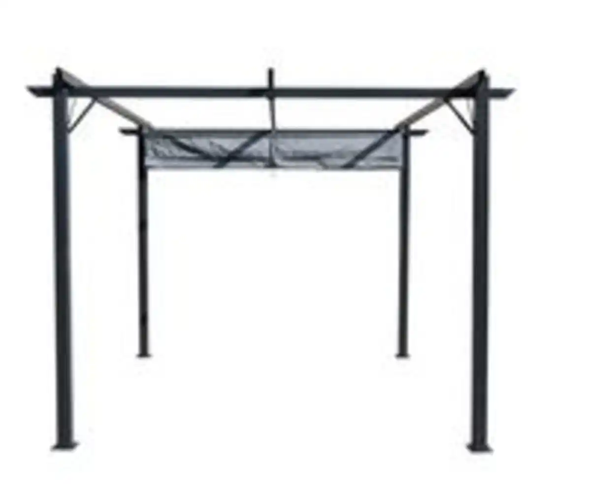 Bild 3 von Pergola aus Aluminium ca. 295 x 295 x 225 cm - Schwarz