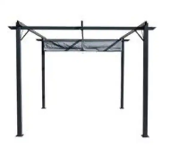 Bild 3 von Pergola aus Aluminium ca. 295 x 295 x 225 cm - Schwarz