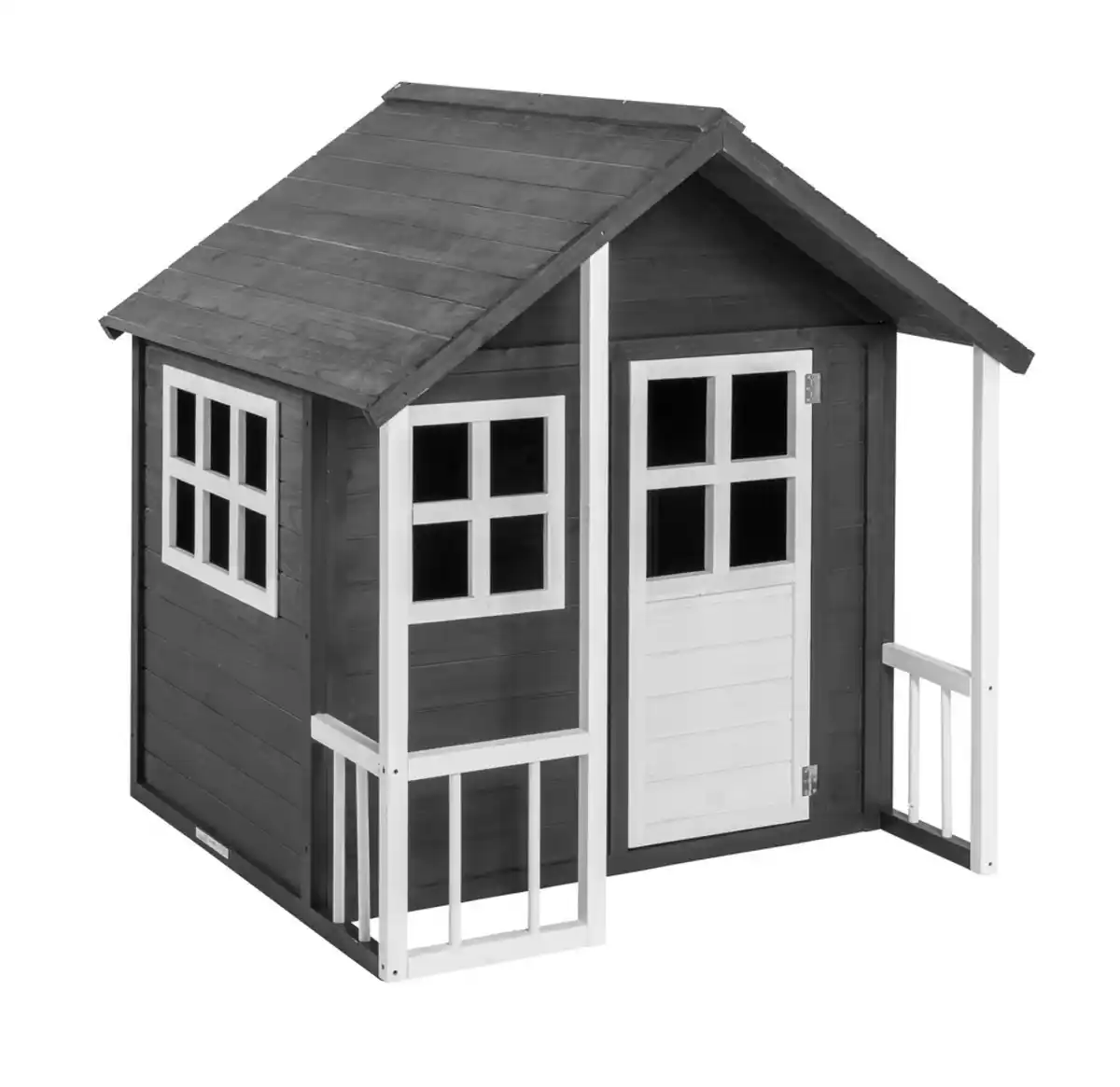 Bild 1 von Kinderspielhaus aus Tannenholz, ca. 131 x 115,5 x 136 cm - Grau/Weiß