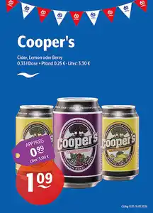 Cooper's Cider Lemon oder Berry