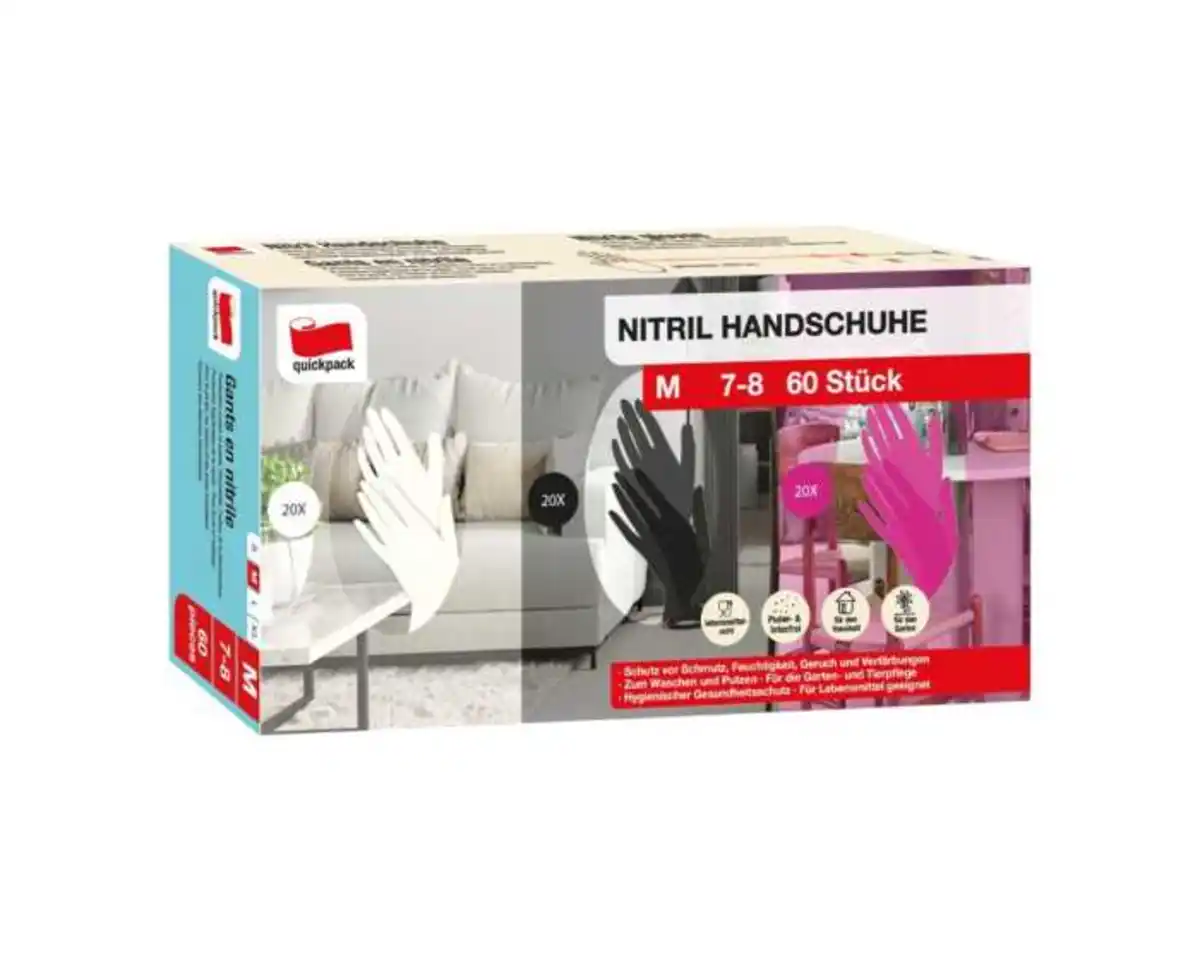 Bild 1 von Einmalhandschuh Nitril, 60 Stück
