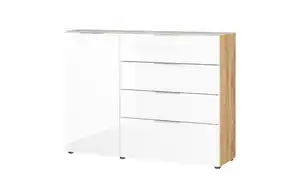 Germania - Kommode Oakland, Eiche-Nachbildung/weiß, 134 x 102 cm
