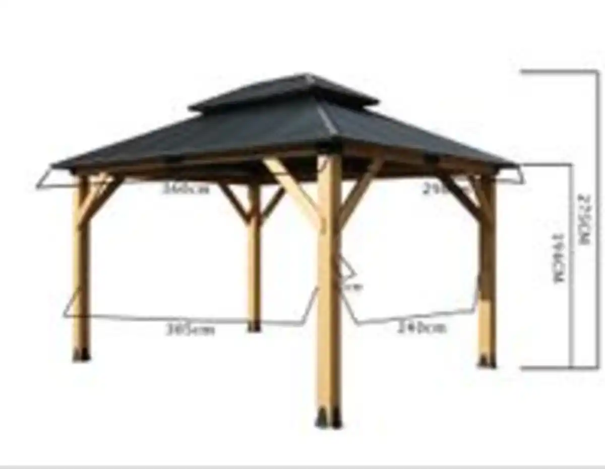 Bild 4 von Pavillon Limassol ca. 360 x 298 x 275 cm - Schwarz Beige